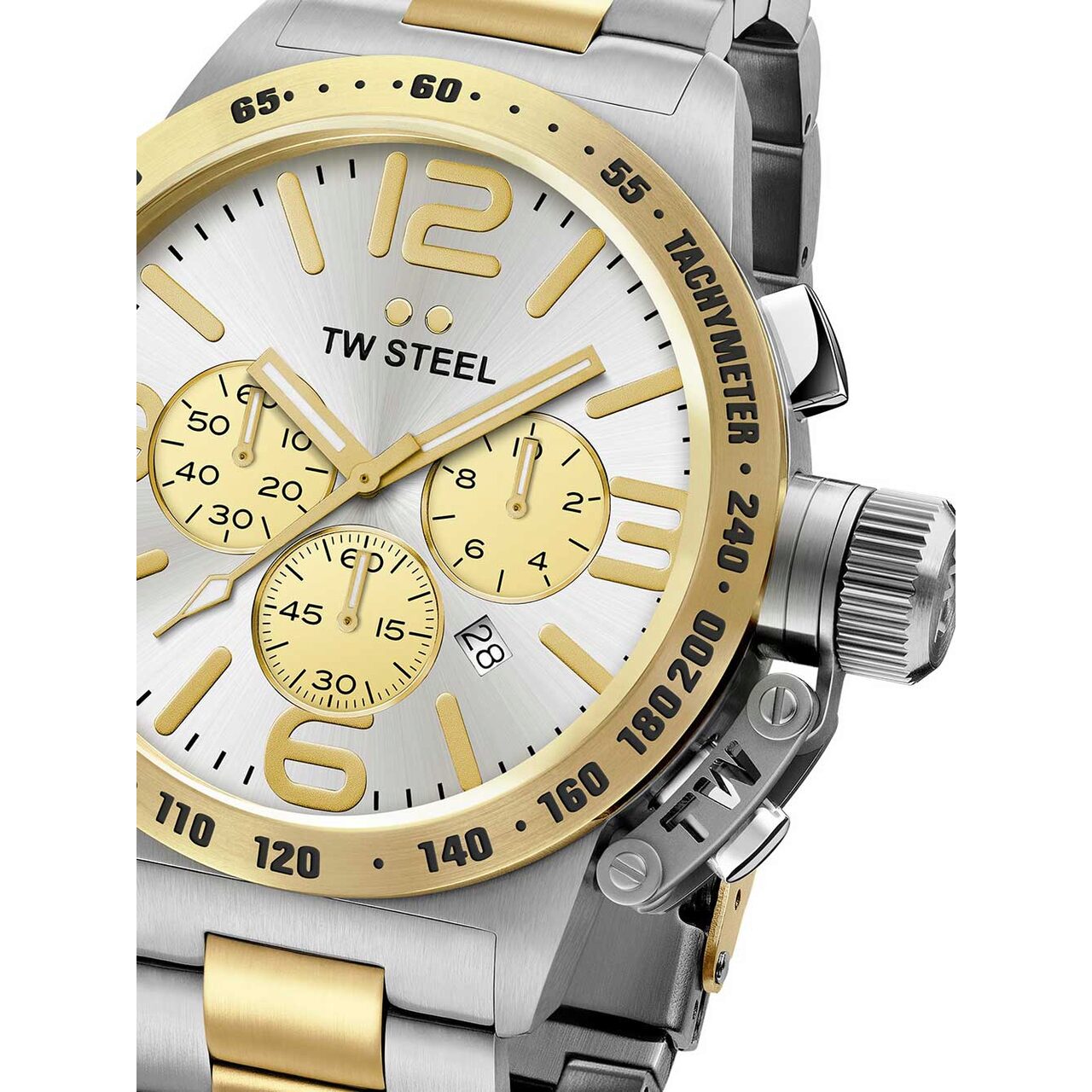 Ceas barbatesc TW-Steel CB33 Canteen Bracelet Cronograf 45mm 10ATM