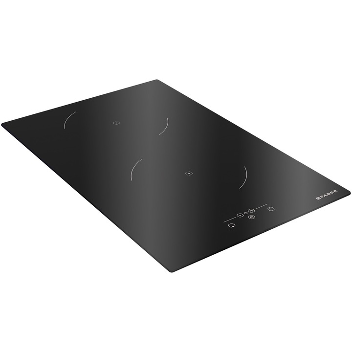 Plita electrica Candy CID 30, 2 zone inductie, 3500W, neagra, 28.8x52cm