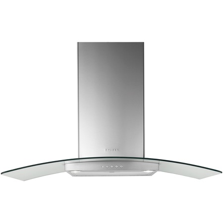 Hota incorporabila decorativa Faber RAY SRM LED X/V A90, Putere de absorbtie 420 mc/h, 1 motor, Iluminare LED, 90 cm, Inox/Sticla