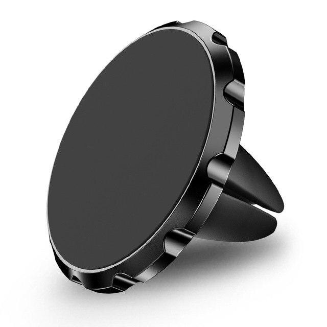 Suport auto magnetic mini cu prindere in ventilatie, negru