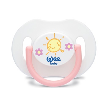 Suzeta silicon ortodontica pentru somn, nr 2 roz Wee Baby Suzeta silicon ortodontica pentru somn, nr 2 roz Wee Baby