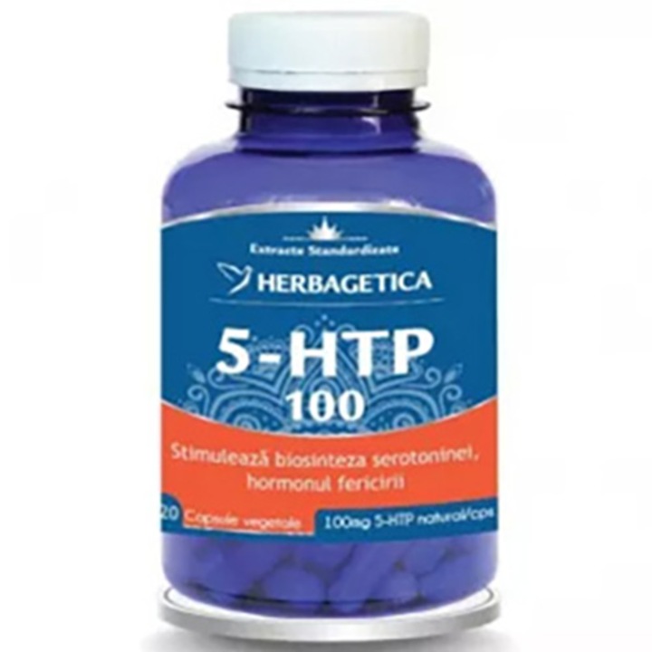 Supliment alimentar 5 HTP 100 Zen Forte Herbagetica, 120 capsule