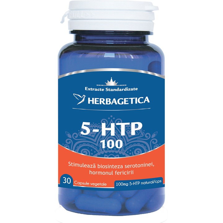 Supliment alimentar 5 HTP 100 Herbagetica, 30 capsule