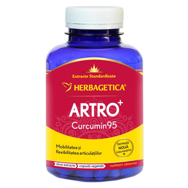 Supliment alimentar Artro + Curcumin 95 Herbagetica, 120 capsule