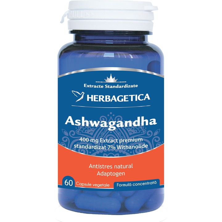 Supliment alimentar Ashwagandha Herbagetica, 60 capsule