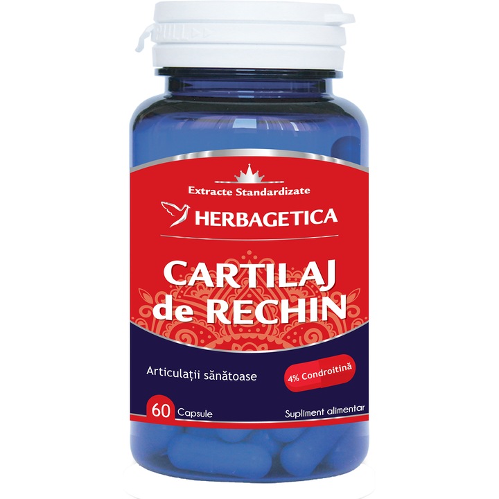 Supliment Alimentar Cartilaj de rechin Herbagetica, 60 capsule