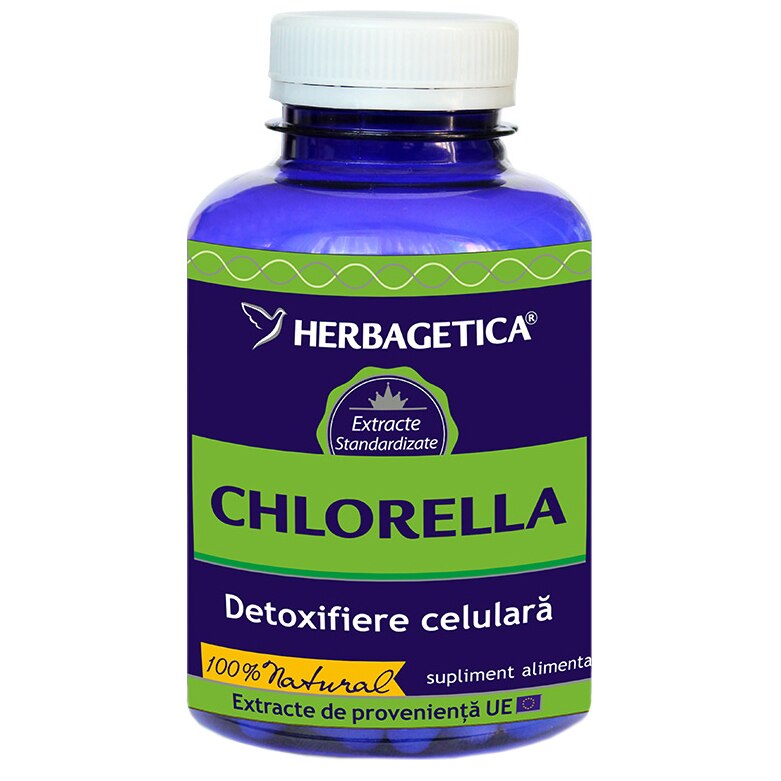 Supliment Alimentar Chlorella Herbagetica, 120 capsule eMAG.ro