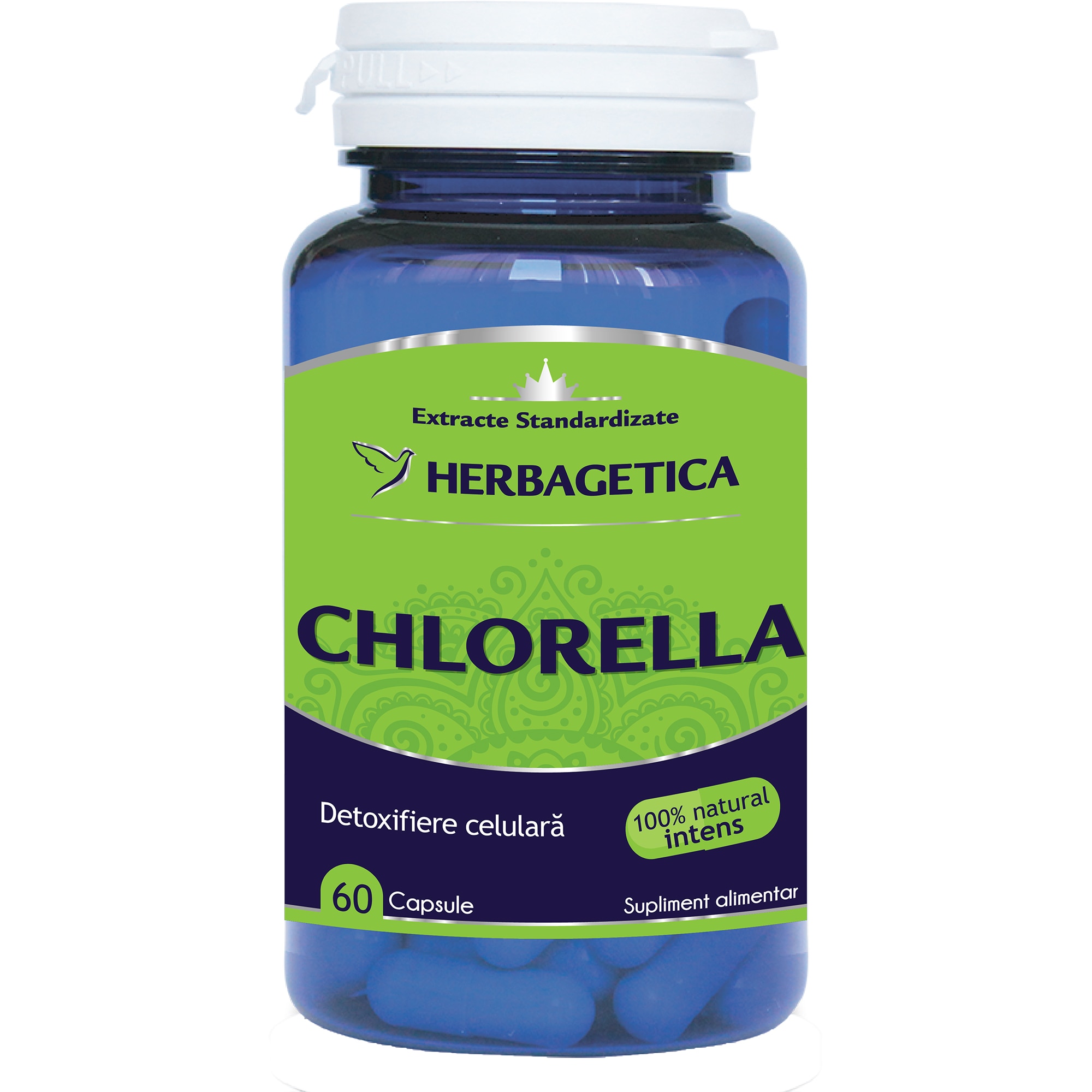 Supliment Alimentar Chlorella Herbagetica, 60 capsule