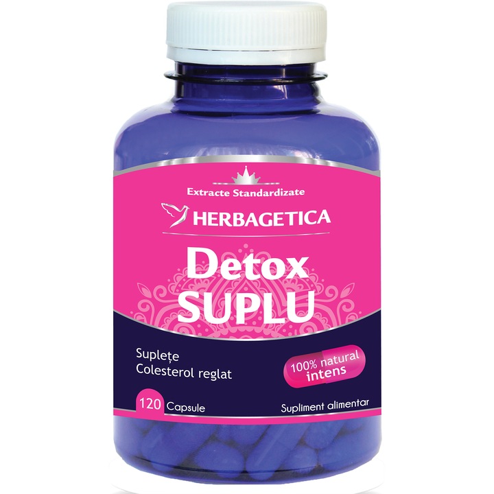 Supliment Alimentar Detox Suplu Herbagetica, 120 capsule