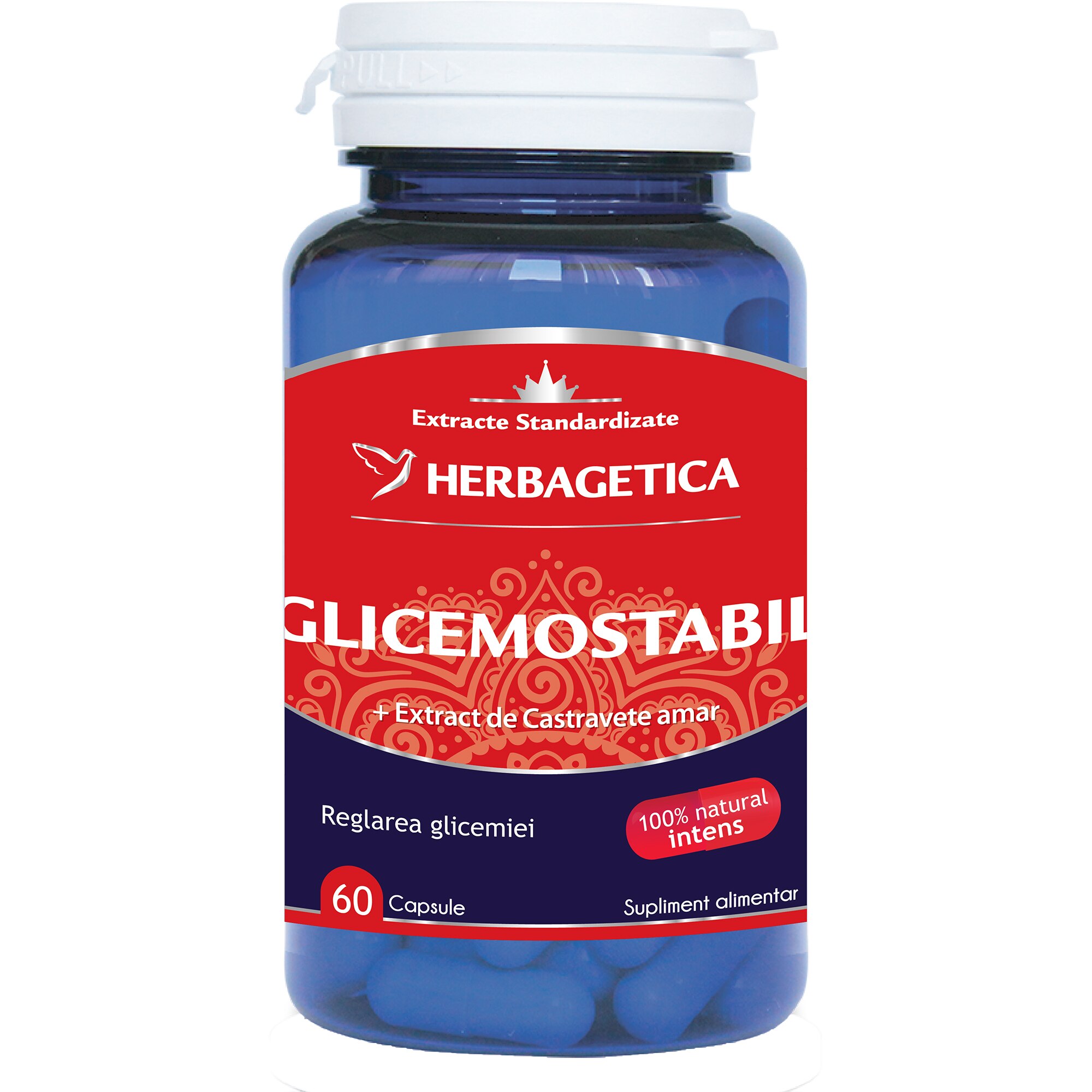Supliment Alimentar Glicemostabil Herbagetica, 60 capsule