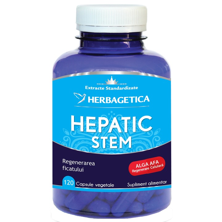Supliment Alimentar Hepatic + Stem Herbagetica, 120 capsule