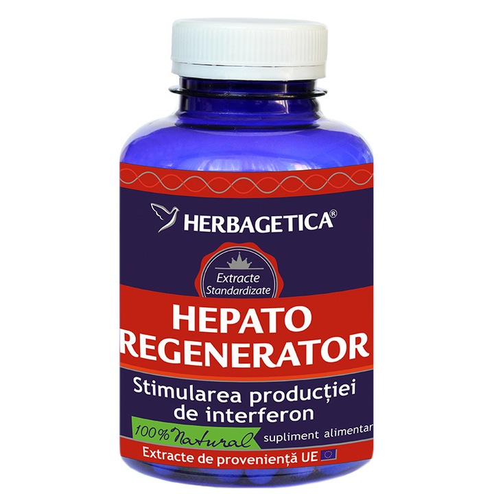 Supliment Alimentar Hepato Regenerator Herbagetica, 120 capsule