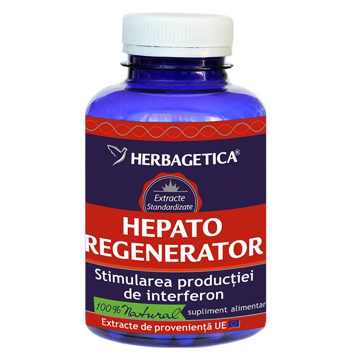 Supliment Alimentar Hepato Regenerator Herbagetica, 60 capsule