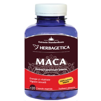 Supliment Alimentar Maca Zen Forte Herbagetica, 120 capsule Supliment Alimentar Maca Zen Forte Herbagetica, 120 capsule