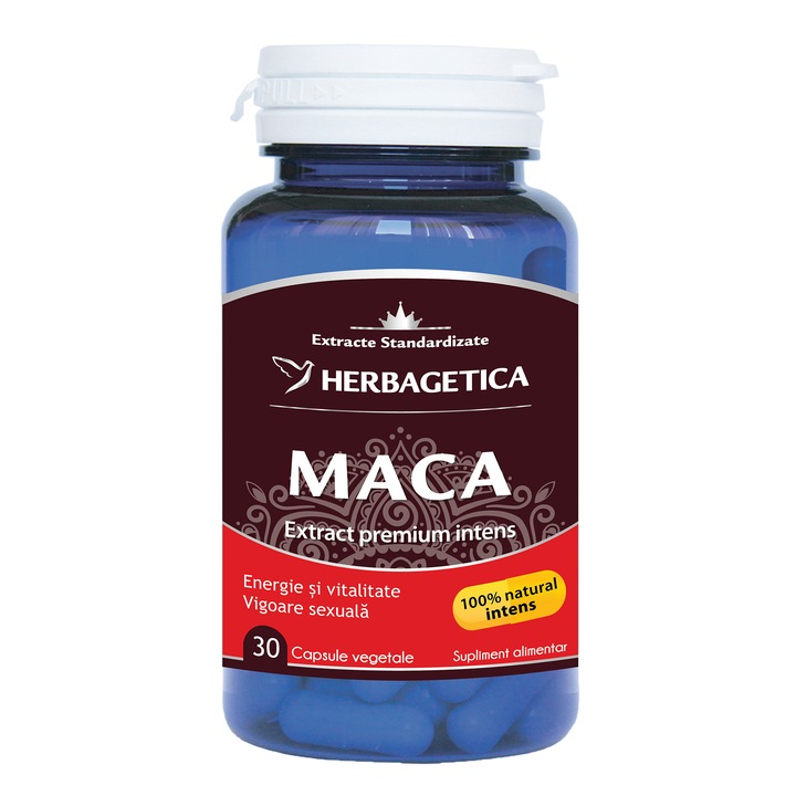 Supliment Alimentar Maca Zen Forte Herbagetica, 30 capsule