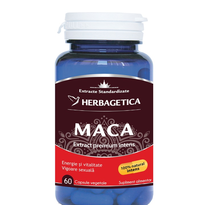 Supliment Alimentar Maca Zen Forte Herbagetica, 60 capsule