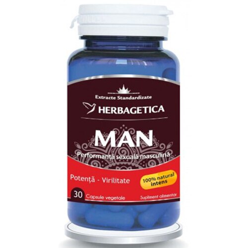 Supliment Alimentar Man Zen Forte Herbagetica, 30 capsule