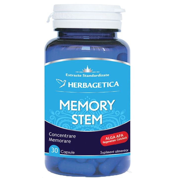 Supliment Alimentar Memory Stem Herbagetica, 30 capsule