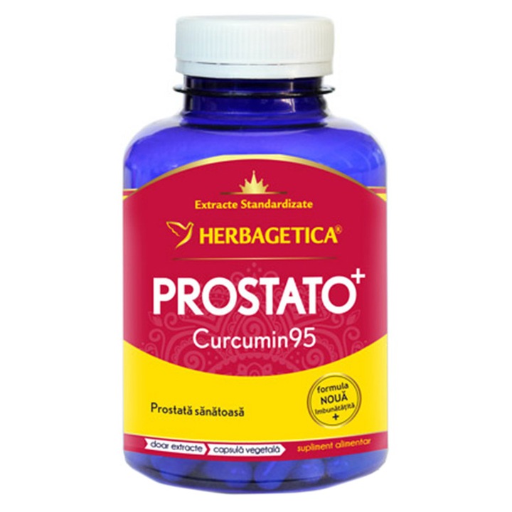 Supliment Alimentar Prostato + Curcumin 95 Herbagetica, 120 capsule