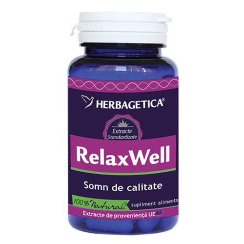 Supliment Alimentar Relax Well Herbagetica, 60 capsule