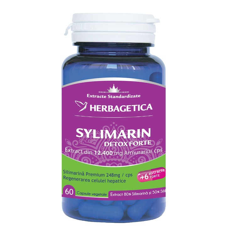 Supliment Alimentar Silymarin 80/50 Detox Forte, 60 capsule