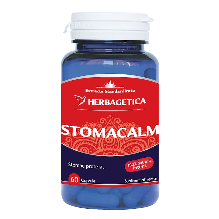 Supliment Alimentar Stomacalm Herbagetica, 60 capsule