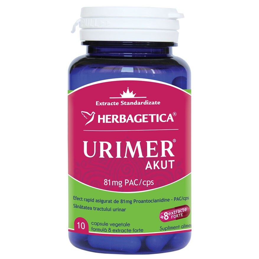 Supliment Alimentar Urimer AKUT Herbagetica, 10 capsule