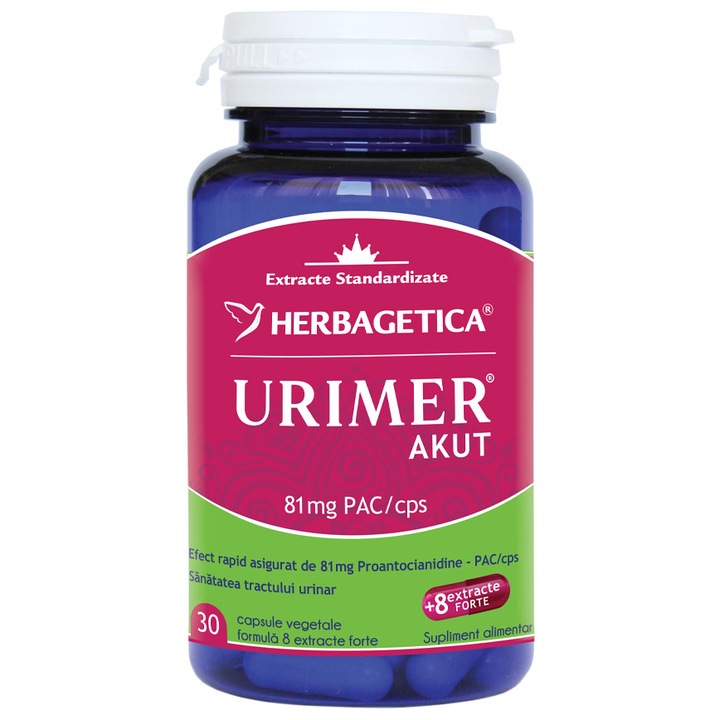 Supliment Alimentar Urimer AKUT Herbagetica, 30 capsule