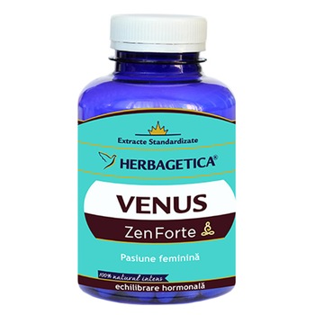 Supliment Alimentar Venus Zen Forte Herbagetica, 30 capsule Supliment Alimentar Venus Zen Forte Herbagetica, 30 capsule