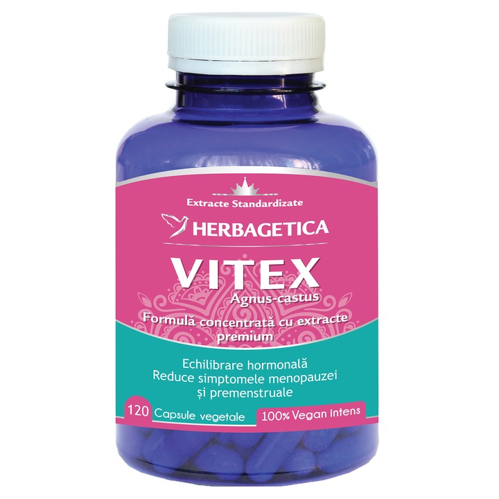 Supliment Alimentar Vitex Zen Forte Herbagetica, 120 capsule