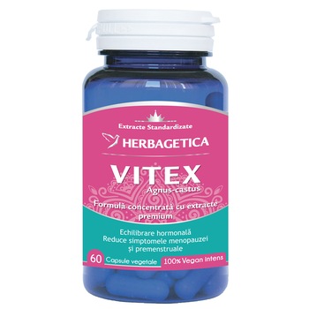 Supliment Alimentar Vitex Zen Forte Herbagetica, 60 capsule Supliment Alimentar Vitex Zen Forte Herbagetica, 60 capsule