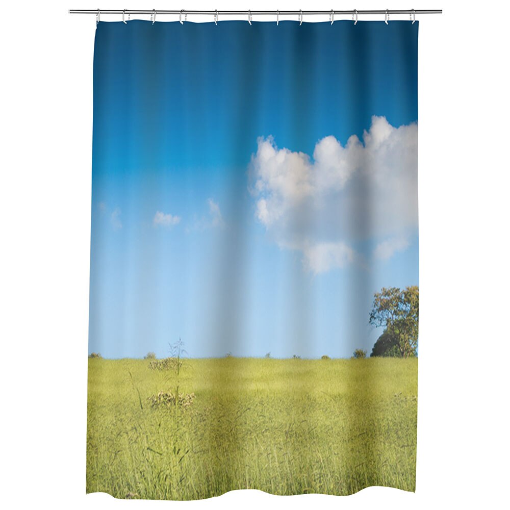 Perdea Dus, Cada, pentru Baie, Heartwork, Peisaj, Model Multicolor, Decoratiuni Baie, 150 x 200 cm