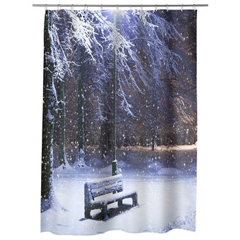 Perdea Dus, Cada, pentru Baie, Heartwork, Banca cu zapada, Model Multicolor, Decoratiuni Baie, 150 x 200 cm Perdea Dus, Cada, pentru Baie, Heartwork, Banca cu zapada, Model Multicolor, Decoratiuni Baie, 150 x 200 cm