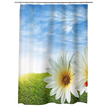 Perdea Dus, Cada, pentru Baie, Heartwork, Doua Flori, Model Multicolor, Decoratiuni Baie, 150 x 200 cm Perdea Dus, Cada, pentru Baie, Heartwork, Doua Flori, Model Multicolor, Decoratiuni Baie, 150 x 200 cm