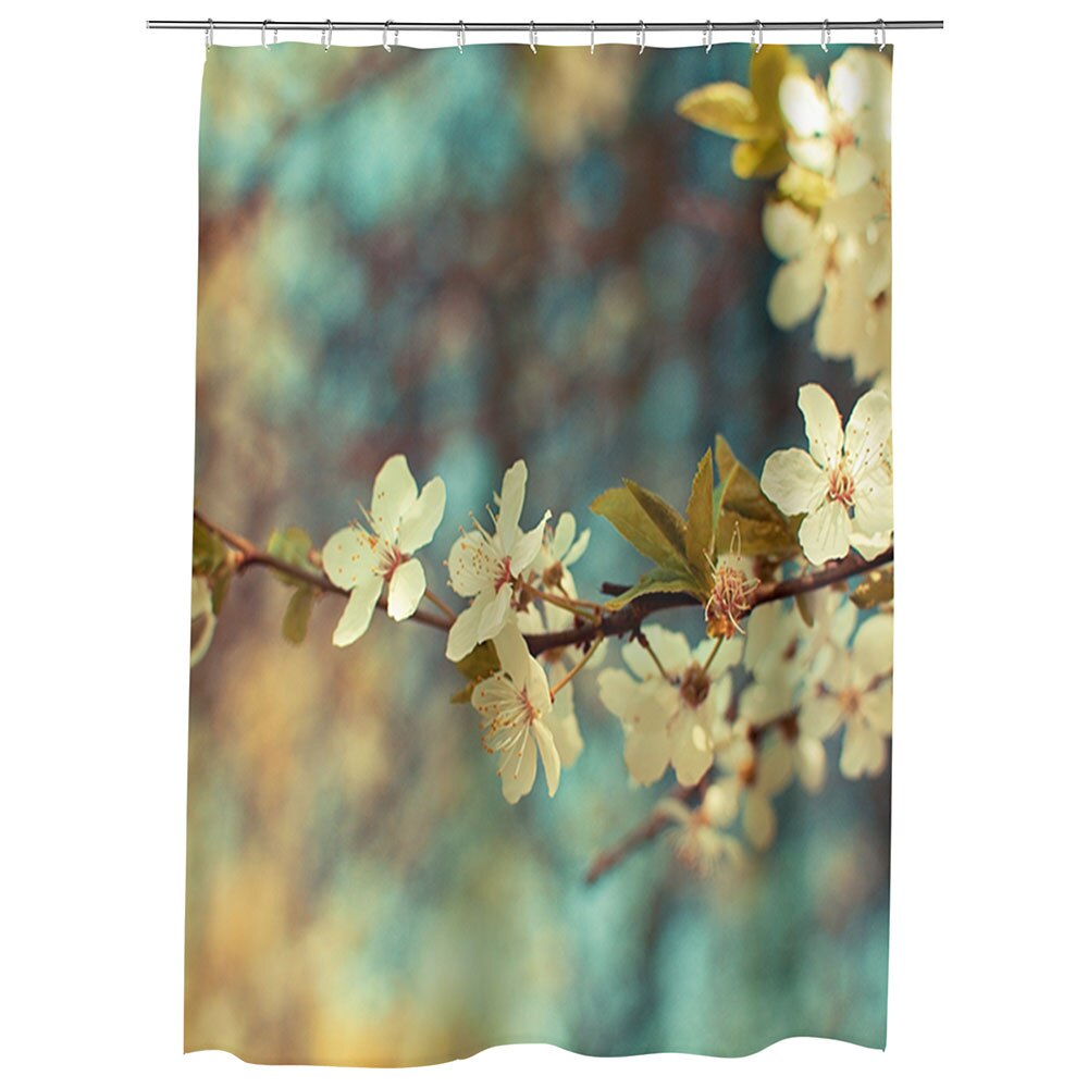 Perdea Dus, Cada, pentru Baie, Heartwork, Copac inflorit, Model Multicolor, Decoratiuni Baie, 150 x 200 cm