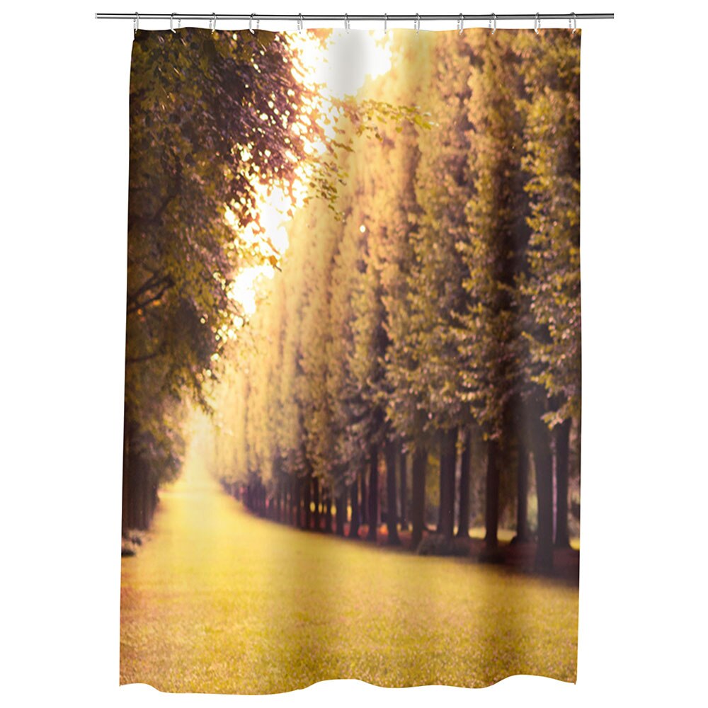 Perdea Dus, Cada, pentru Baie, Heartwork, Drum pavat, Model Multicolor, Decoratiuni Baie, 150 x 200 cm
