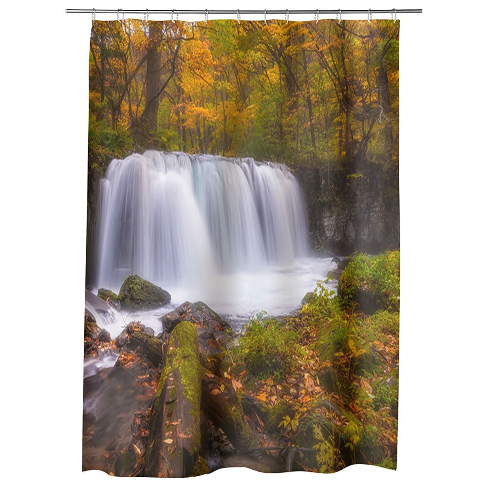 Perdea Dus, Cada, pentru Baie, Heartwork, Cascada zgomotoasa, Model Multicolor, Decoratiuni Baie, 150 x 200 cm