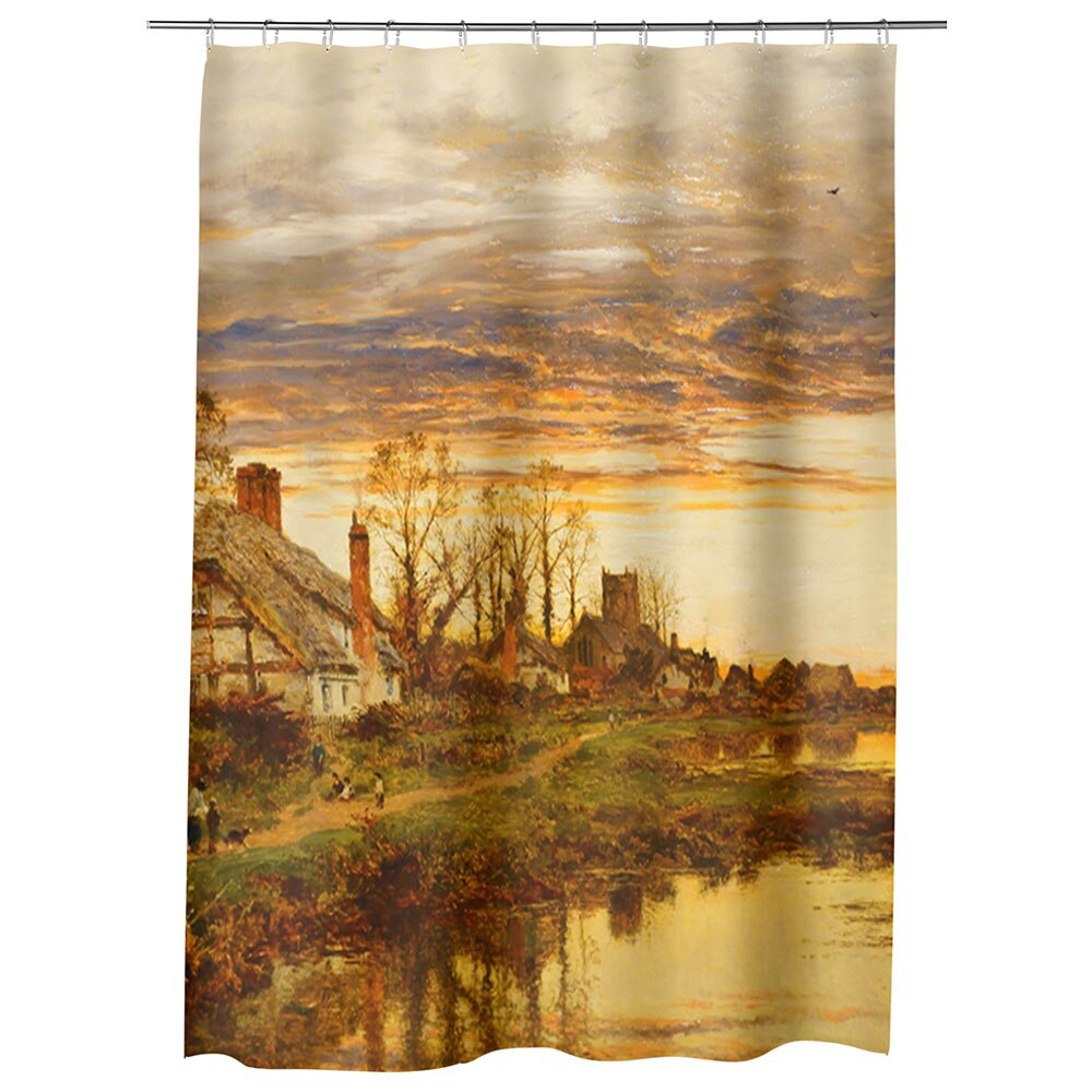 Perdea Dus, Cada, pentru Baie, Heartwork, Coliba, Model Multicolor, Decoratiuni Baie, 150 x 200 cm