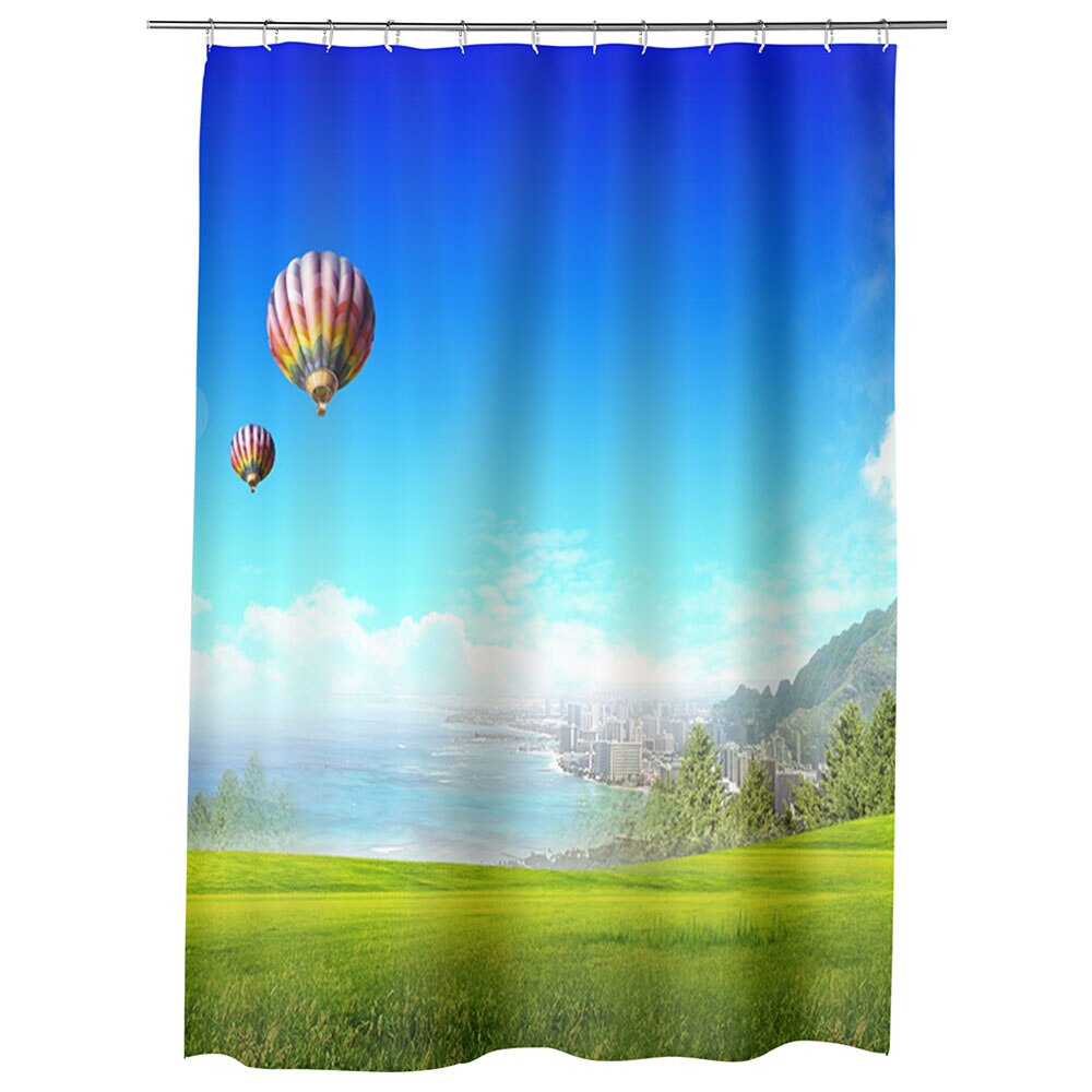 Perdea Dus, Cada, pentru Baie, Heartwork, Balon, Model Multicolor, Decoratiuni Baie, 150 x 200 cm