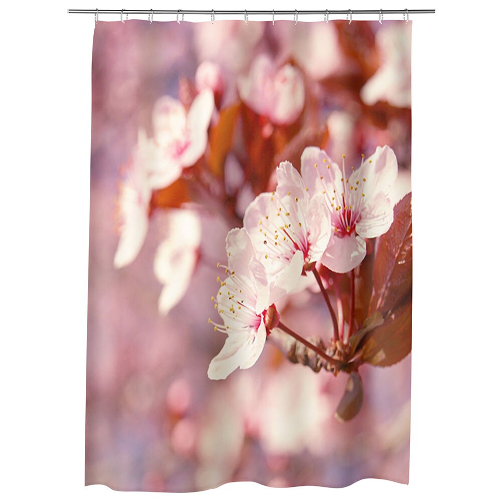 Perdea Dus, Cada, pentru Baie, Heartwork, Roz, Model Multicolor, Decoratiuni Baie, 150 x 200 cm