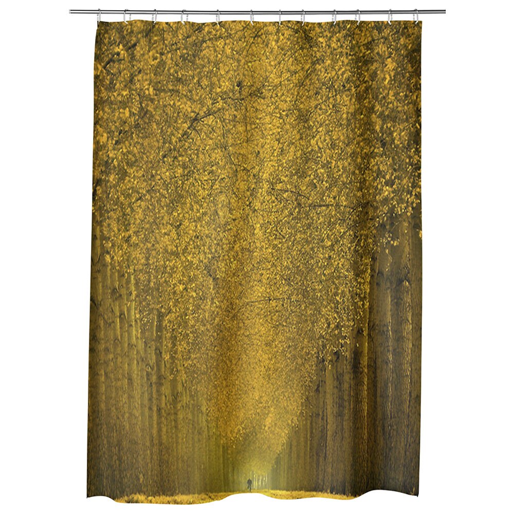 Perdea Dus, Cada, pentru Baie, Heartwork, Perspectiva copaci, Model Multicolor, Decoratiuni Baie, 150 x 200 cm