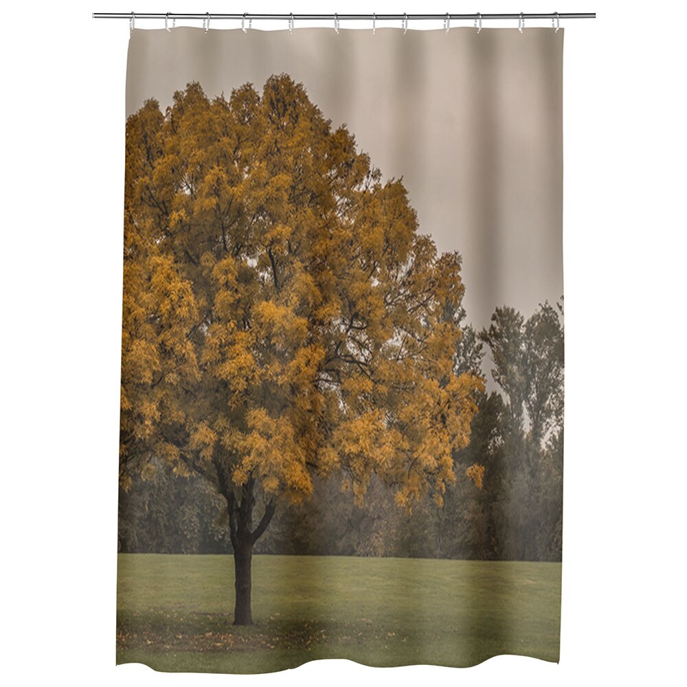 Perdea Dus, Cada, pentru Baie, Heartwork, Copac la amurg, Model Multicolor, Decoratiuni Baie, 150 x 200 cm
