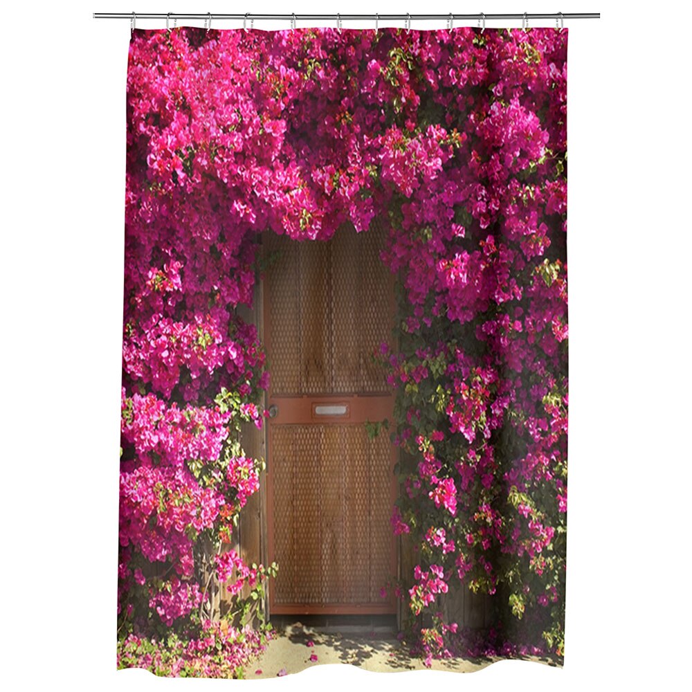 Perdea Dus, Cada, pentru Baie, Heartwork, Poarta de flori, Model Multicolor, Decoratiuni Baie, 150 x 200 cm