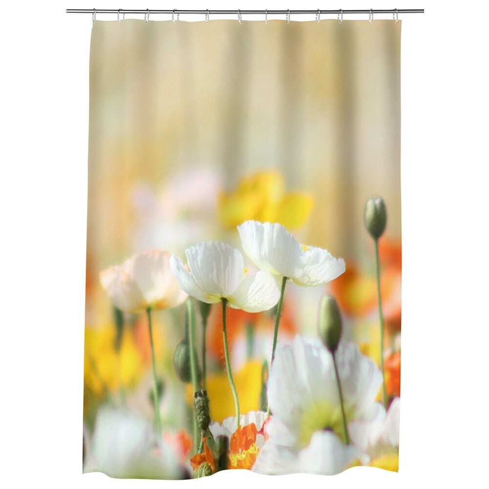 Perdea Dus, Cada, pentru Baie, Heartwork, Inghesuiala de culori, Model Multicolor, Decoratiuni Baie, 150 x 200 cm