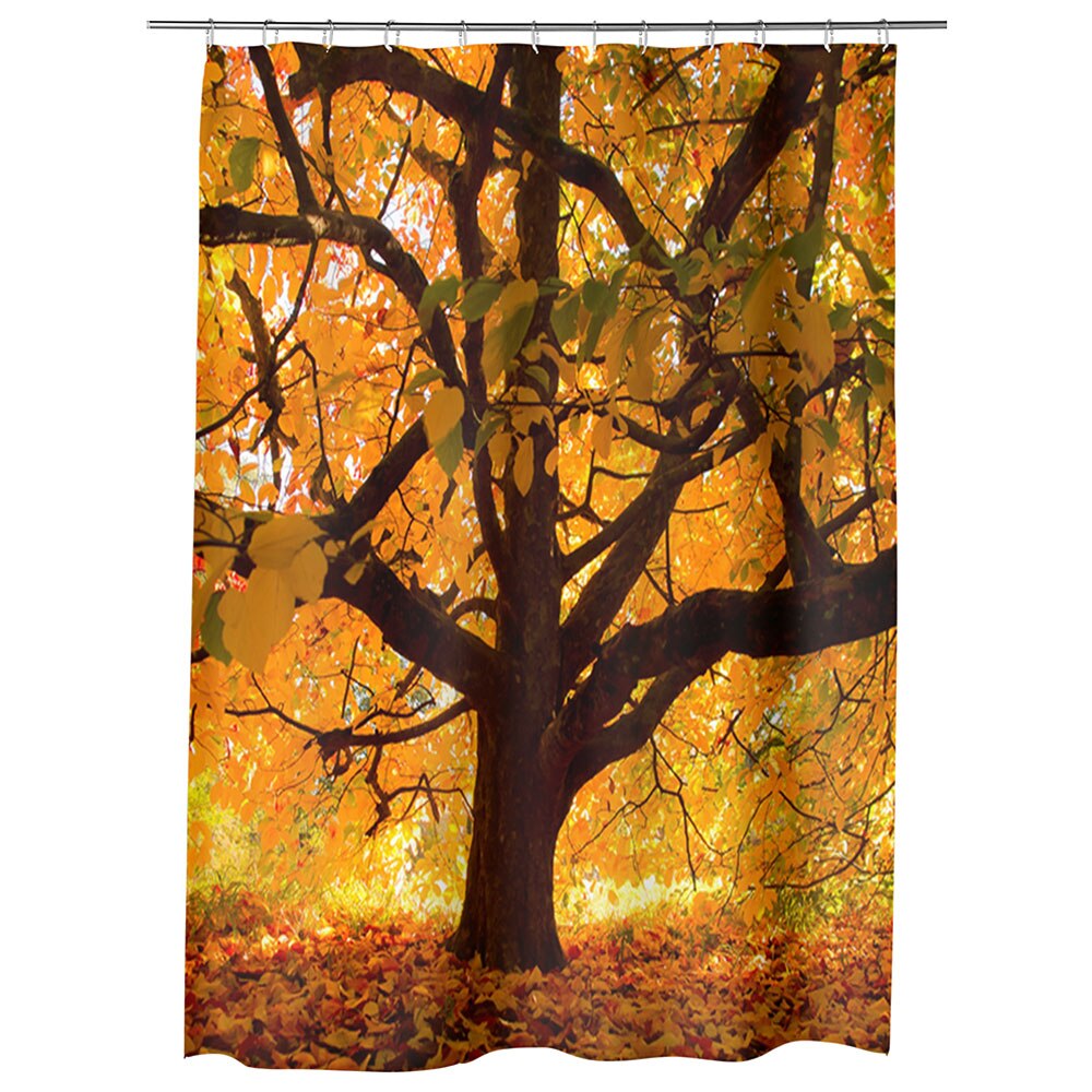 Perdea Dus, Cada, pentru Baie, Heartwork, Copac vesnic, Model Multicolor, Decoratiuni Baie, 150 x 200 cm