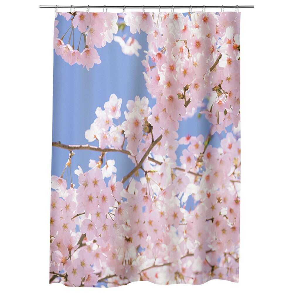 Perdea Dus, Cada, pentru Baie, Heartwork, Ramuri inflorite, Model Multicolor, Decoratiuni Baie, 150 x 200 cm