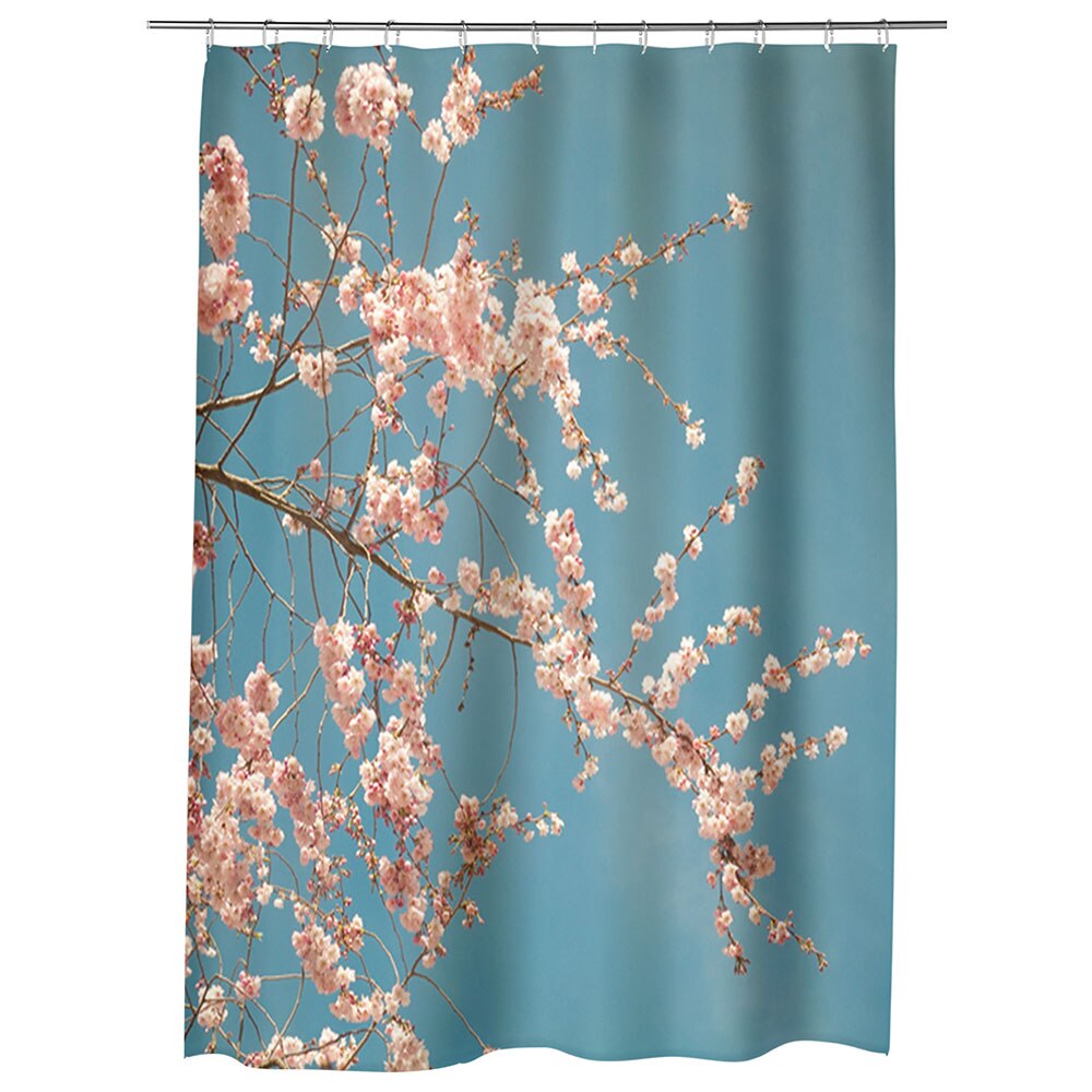Perdea Dus, Cada, pentru Baie, Heartwork, Ramura inflorita, Model Multicolor, Decoratiuni Baie, 150 x 200 cm