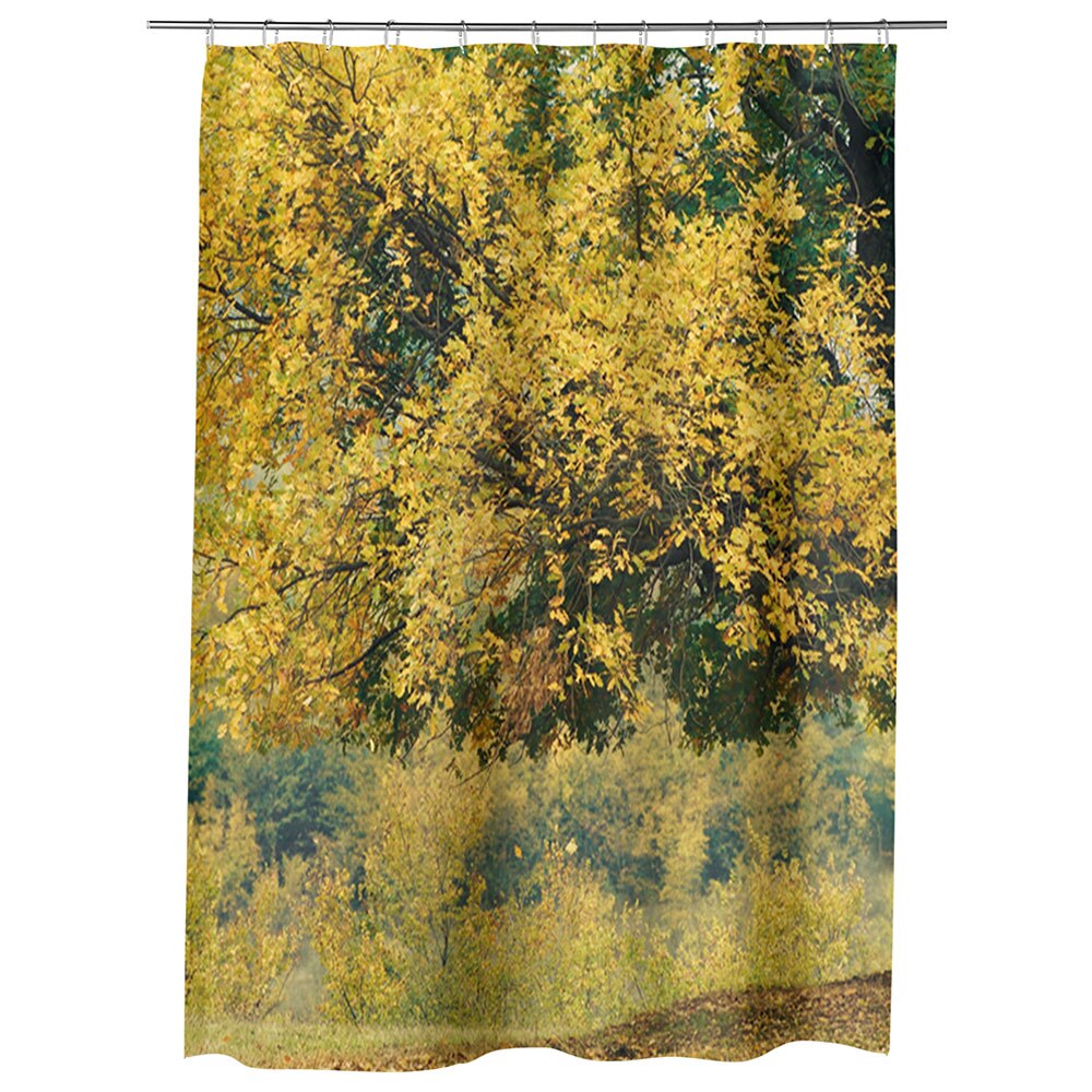Perdea Dus, Cada, pentru Baie, Heartwork, Copac ajuns la batranete, Model Multicolor, Decoratiuni Baie, 150 x 200 cm