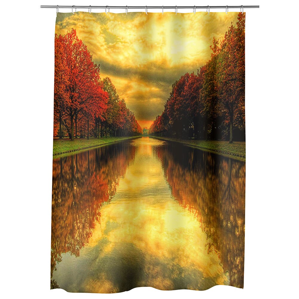 Perdea Dus, Cada, pentru Baie, Heartwork, Capat de perspectiva, Model Multicolor, Decoratiuni Baie, 150 x 200 cm