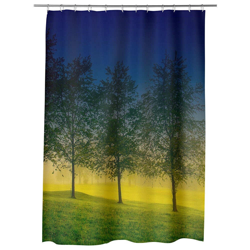 Perdea Dus, Cada, pentru Baie, Heartwork, Patru Copaci, Model Multicolor, Decoratiuni Baie, 150 x 200 cm